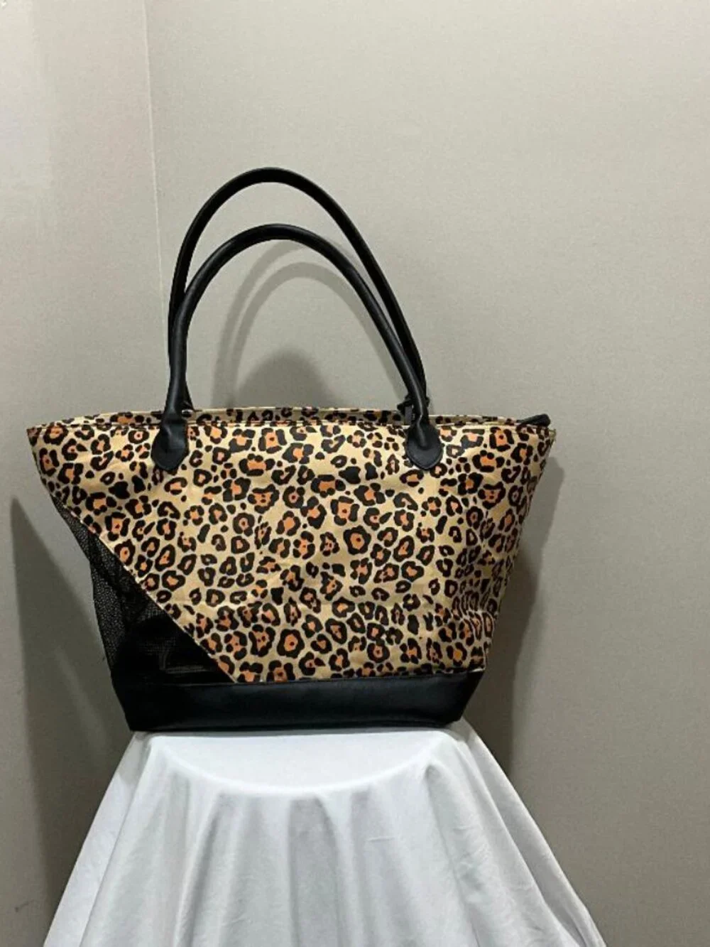 Pet Gear leopard vinyl & mesh small Dog & Cat Carrier Bag NWOT